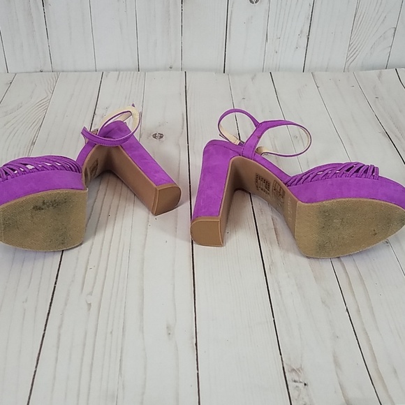 Forever 21 Purple Platform Heel Sandals - Picture 7 of 8